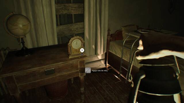 Resident Evil 7 El dormitorio - Aguja rota de reloj