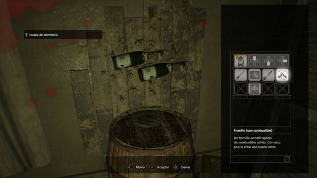 Resident Evil 7 El dormitorio - Hornillo con combustible