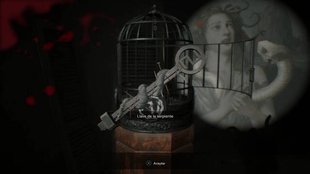 Resident Evil 7 El dormitorio - Llave de la serpiente