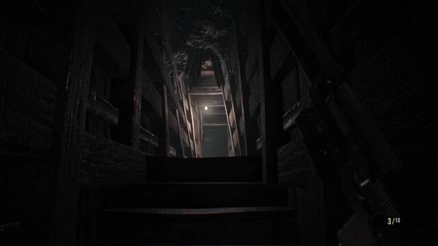 Resident Evil 7 Ethan debe morir - Trampa en las escaleras