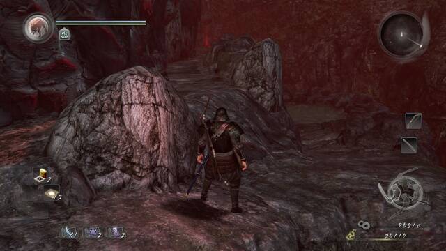 Nioh Una cueva funesta - Fuente termal 1 y tumba sangrienta