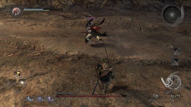 Nioh Entre las sombras Jefe: Hino-enma - Combo de patadas
