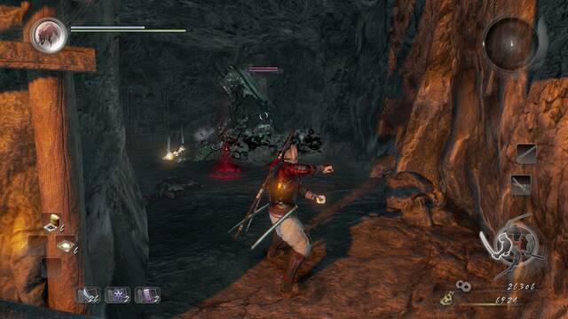 Nioh Entre las sombras - Tumba sangrienta y pared con ojos