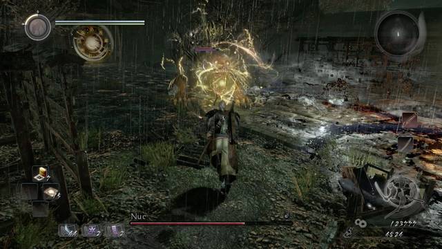 Nioh Los duermevelas de la piedra espiritual Jefe Nue - Rayo con la boca