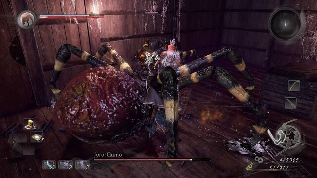 Nioh Castillo del nido de arañas Jefe Joro-Gumo - Parte trasera