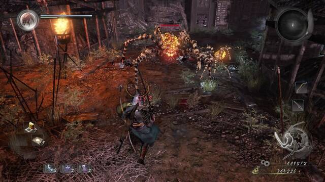 Nioh Castillo del nido de arañas - Araña gigante