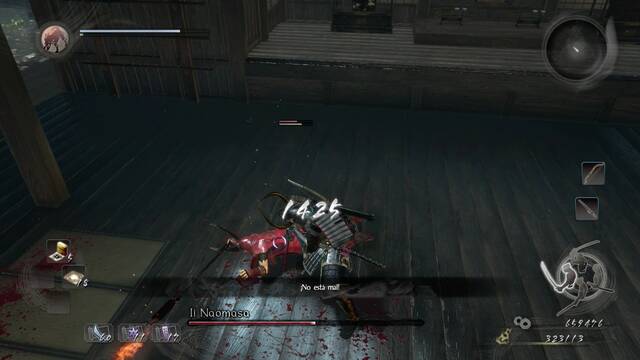 Nioh El Oní Carmesí de los li - Rematar en el suelo