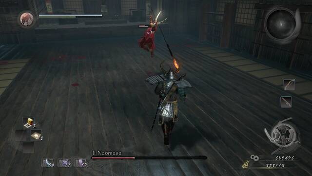Nioh El Oní Carmesí de los li - Ataque con salto