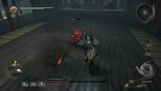Nioh El Oní Carmesí de los li - Ataque con salto