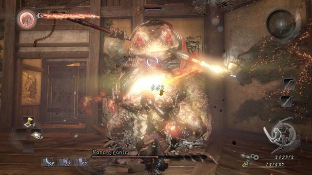 Nioh La huida de Iga Jefe: Rana gigante - Arrincona al jefe