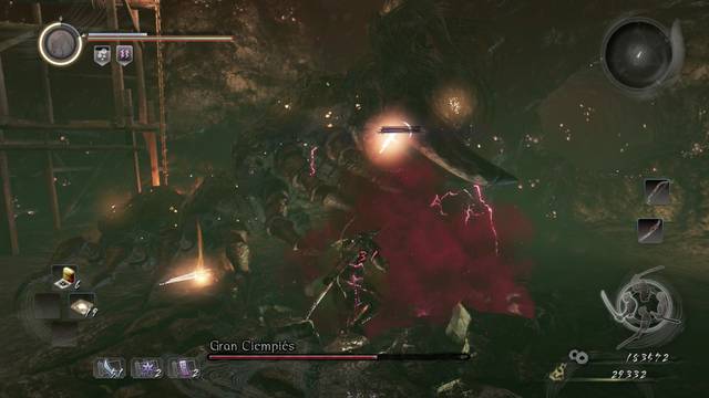 Nioh La mina de plata se resiente Jefe Gran Ciempis - Aliento paralizante