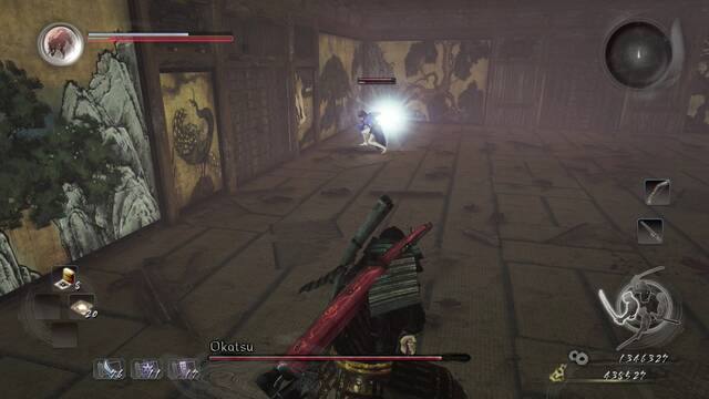 Nioh El castillo profanado Jefe Okatsu - Destello al embestir