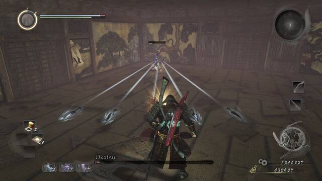 Nioh El castillo profanado Jefe Okatsu - Kunais