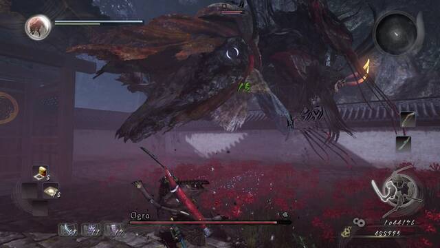 Nioh Recuerdos de los lirios mortales Jefe Ogra - Ataque en picado