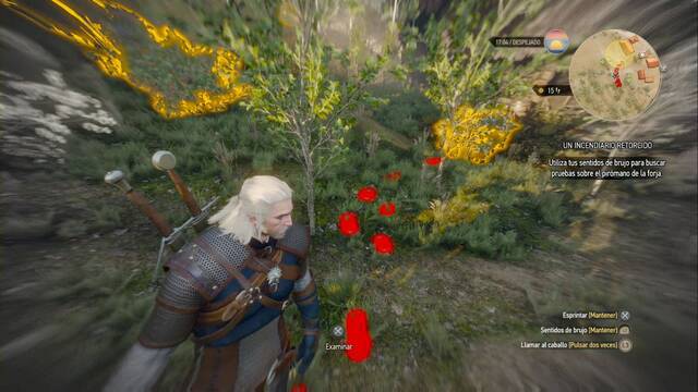 The Witcher 3: Wild Hunt - Un incendiario retorcido 2 - Busca las huellas rojas