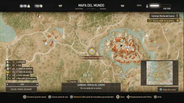 The Witcher 3: Wild Hunt - Carreras: Percha del Cuervo - Ubicacin