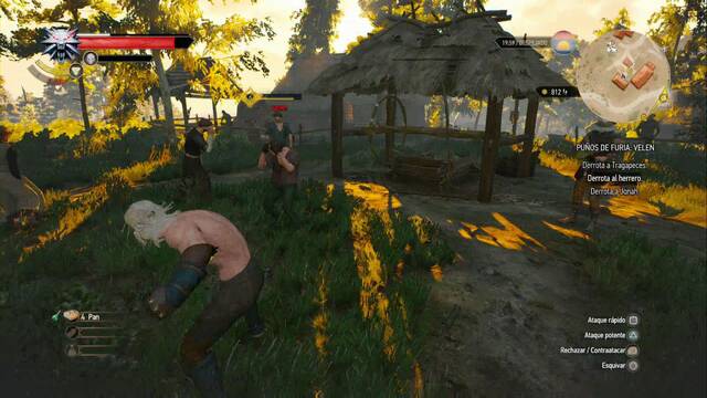The Witcher 3: Wild Hunt - Puños de furia - Los combates son bastante simples