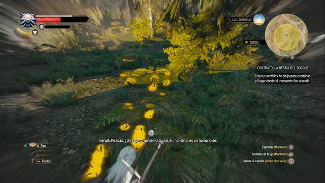 The Witcher 3: Wild Hunt - La bestia del bosque - Hay unas huellas extrañas