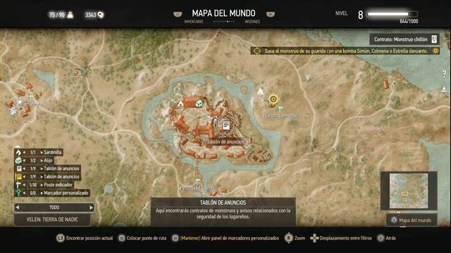 The Witcher 3: Wild Hunt - Monstruo Chilln - Ubicacin