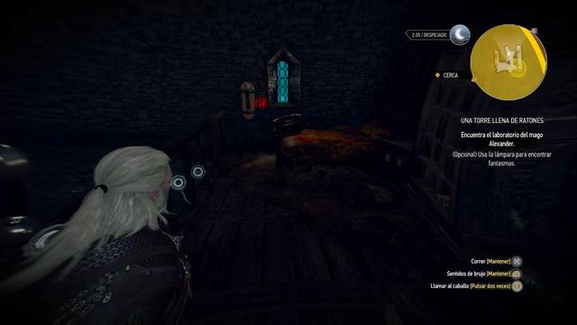 The Witcher 3: Wild Hunt - Una torre llena de ratones - La huella revela una palanca