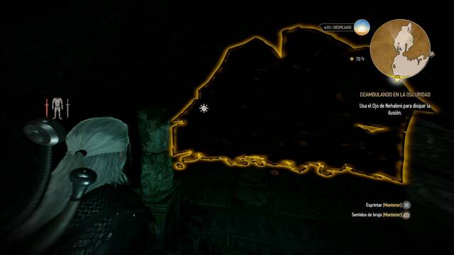 The Witcher 3: Wild Hunt - Deambulando en la oscuridad 3 - Si ves este smbolo, puedes usar el Ojo