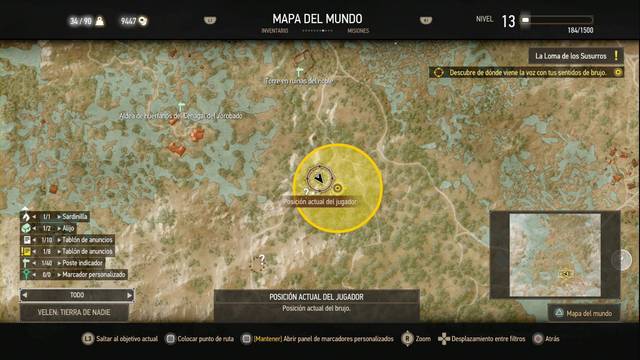 The Witcher 3: Wild Hunt - La loma de los susurros - Acrcate a este punto
