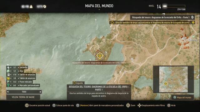 The Witcher 3: Wild Hunt - Armadura de la Escuela del Grifo - La espada de acero