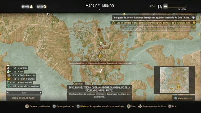 The Witcher 3: Wild Hunt - Armadura de la Escuela del Grifo - Los guanteletes