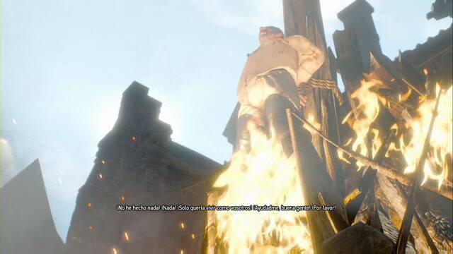 The Witcher 3: Wild Hunt - Las piras de Novigrado 1 - Chapelle, el doppler, muere quemado