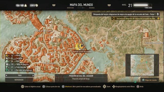 The Witcher 3: Wild Hunt - Equipo mejorado de la escuela del gato - La espada de plata