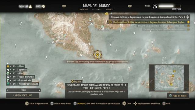 The Witcher 3: Wild Hunt - Diagramas superiores de la escuela del grifo - Espada de plata