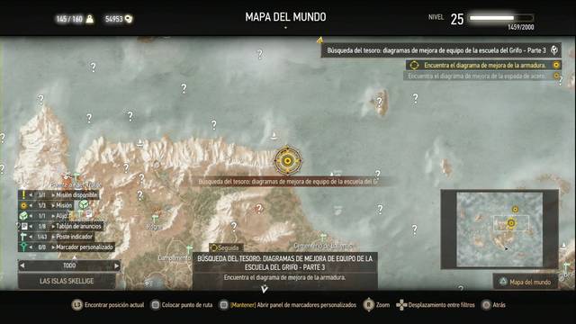 The Witcher 3: Wild Hunt - Diagramas superiores de la escuela del grifo - La armadura