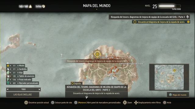 The Witcher 3: Wild Hunt - Diagramas superiores de la escuela del grifo - La espada de plata