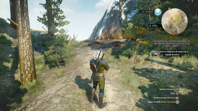 The Witcher 3: Wild Hunt - Diagramas superiores de la escuela del grifo - Está detrás de la piedra