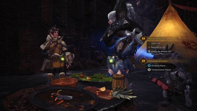 Monster Hunter World - Una herida y un ansia - Recuerda comer algo para mejorar tu estado