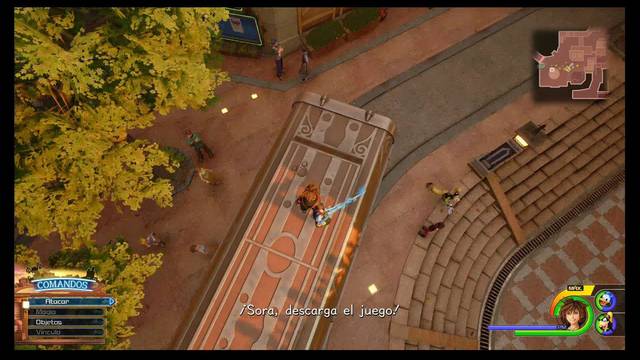 Kingdom Hearts 3 - Portafortunas de Villa Crepúsculo - El pueblo (Plazoleta del Tranv¡a)