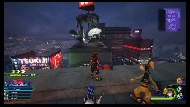 Kingdom Hearts 3 - Portafortunas de San Fransokyo - La ciudad (Distrito sur, Noche)