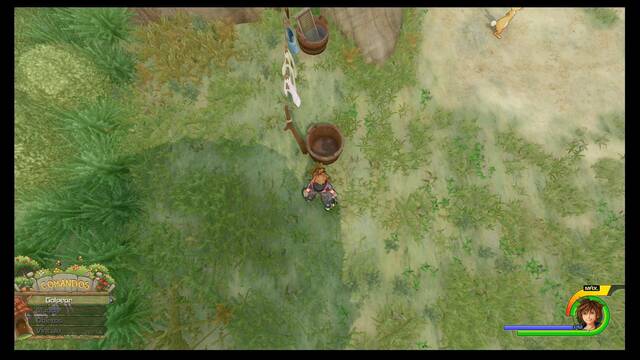 Kingdom Hearts 3 - Portafortunas de Bosque de los Cien Acres - En el cubo de la ropa tendida