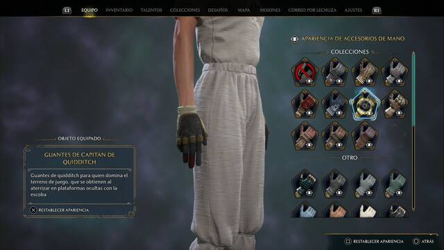 Hogwarts Legacy - Accesorios de mano (Coleccin) - Guantes de capitn de quidditch