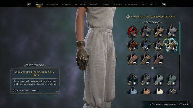 Hogwarts Legacy - Accesorios de mano (Coleccin) - Guantes de leprechaun de la suerte