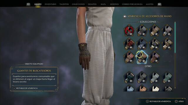 Hogwarts Legacy - Accesorios de mano (Coleccin) - Guantes de buscatesoros