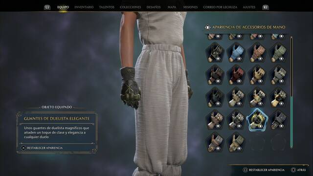 Hogwarts Legacy - Accesorios de mano (Piezas de equipo) - Guantes de duelista elegante