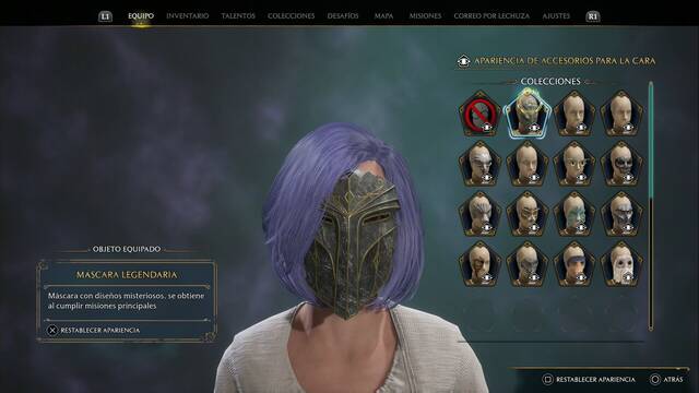 Hogwarts Legacy - Accesorios para la cara (Coleccin) - Mascara legendaria