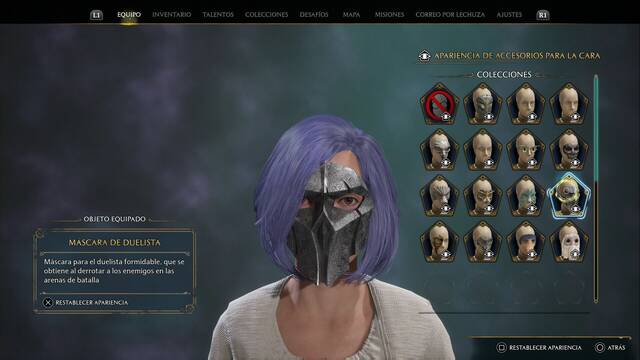 Hogwarts Legacy - Accesorios para la cara (Coleccin) - Mascara de duelista