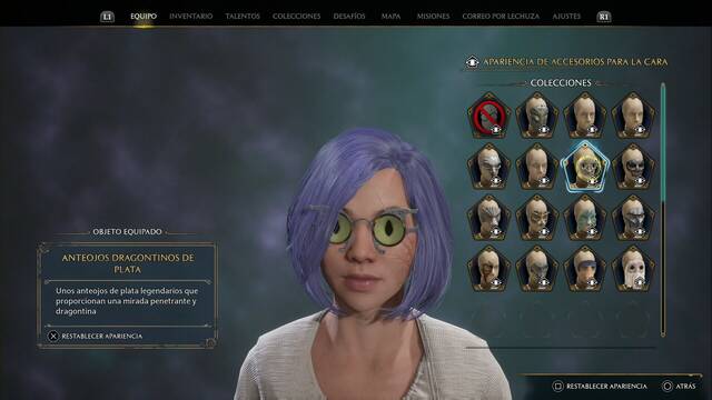 Hogwarts Legacy - Accesorios para la cara (Coleccin) - Anteojos dragontinos de plata