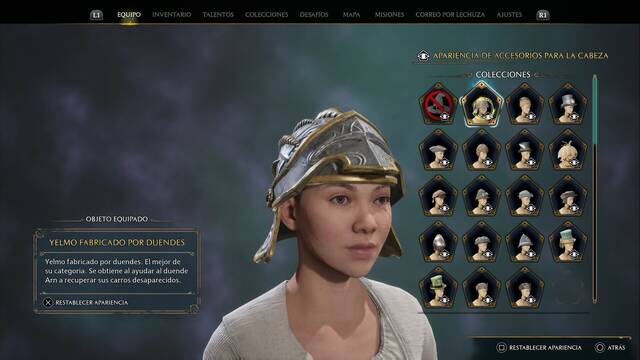 Hogwarts Legacy - Accesorios para la cabeza (Coleccin) - Yelmo fabricado por duendes