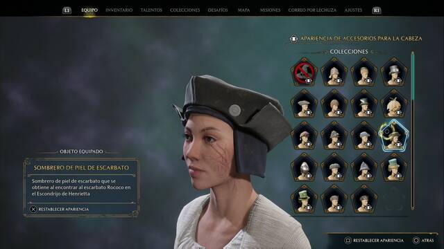 Hogwarts Legacy - Accesorios para la cabeza (Coleccin) - Sombrero de piel de escarbato