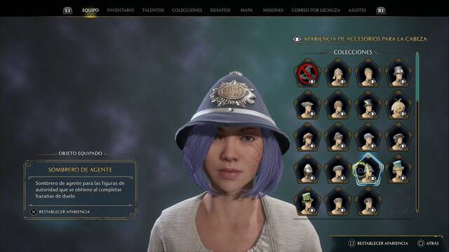 Hogwarts Legacy - Accesorios para la cabeza (Coleccin) - Sombrero de agente