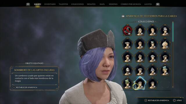 Hogwarts Legacy - Accesorios para la cabeza (Coleccin) - Sombrero de las Artes oscuras