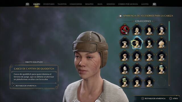 Hogwarts Legacy - Accesorios para la cabeza (Coleccin) - Casco de capitan de quidditch